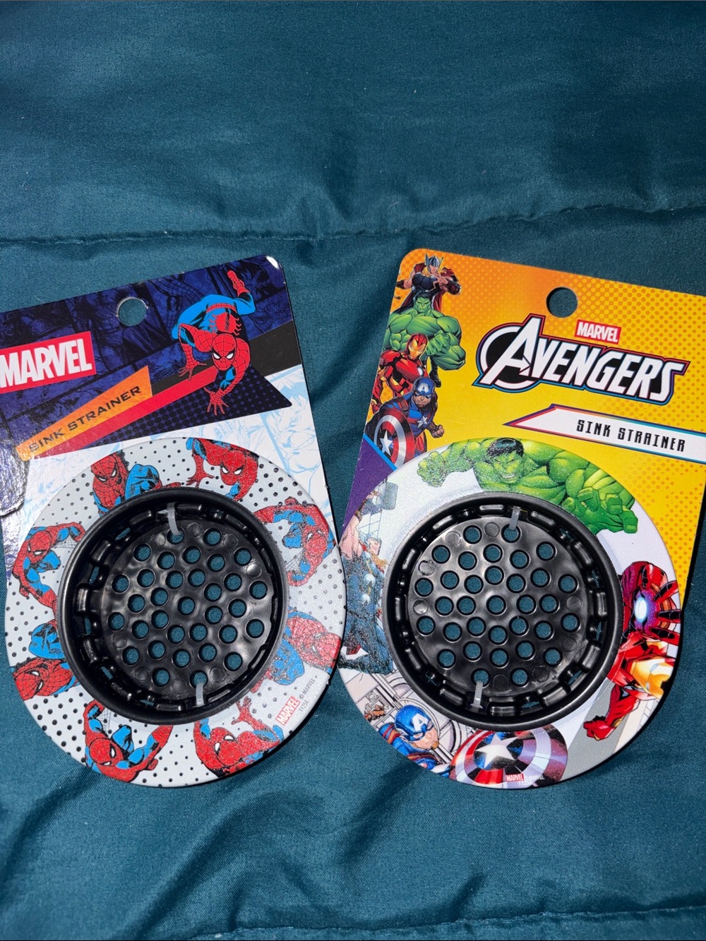 2 - Marvel Spider-Man & Avengers Sink Strainers -